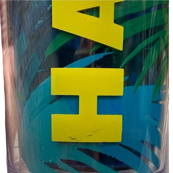 Starbucks Hawaii 24oz Cold Drink Cup Venti Blue Green Palm Tree Tropical Tumbler - Picture 13 of 15